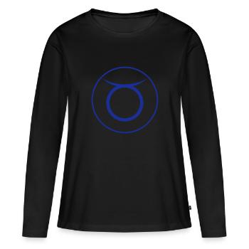 STERNZEICHEN STIER! - Frauen Premium Bio Langarmshirt - Schwarz - Vorne - Julia (174cm)