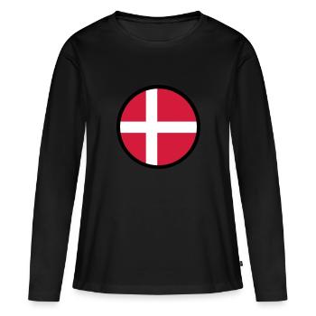 Marqué par le Danemark - T-shirt manches longues Premium bio Femme - noir - Devant - Julia (174cm)