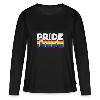 Fierté | Rainbow Pride Mois de la liberté - T-shirt manches longues Premium bio Femme - noir - Devant - Julia (174cm)