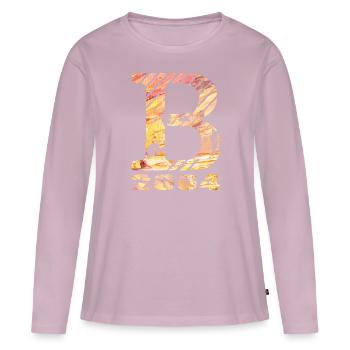 B 2004 Nom Année de naissance Cadeau - T-shirt manches longues Premium bio Femme - rose poudré - Devant - Julia (174cm)
