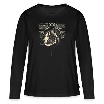 Tiger - Frauen Premium Bio Langarmshirt - Schwarz - Vorne - Julia (174cm)