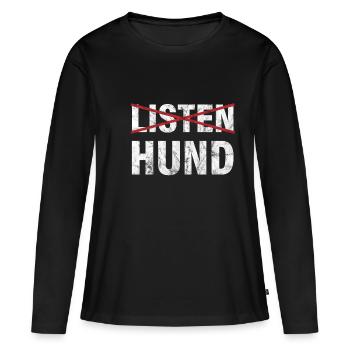 Hund, Listenhund, Kampfhund, Rassenliste - Frauen Premium Bio Langarmshirt - Schwarz - Vorne - Julia (174cm)
