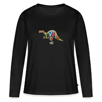 Spinosaurus,dinosaur,graffiti - Women's Premium Organic Long Sleeve Shirt - black - Front - Julia (174cm)