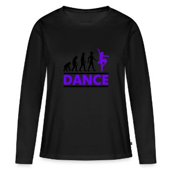 Tanz Klassische Weibliche Evolution - Frauen Premium Bio Langarmshirt - Schwarz - Vorne - Julia (174cm)