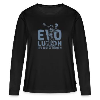Neanderthal - Women's Premium Organic Long Sleeve Shirt - black - Front - Julia (174cm)