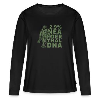 Neanderthal - Women's Premium Organic Long Sleeve Shirt - black - Front - Julia (174cm)
