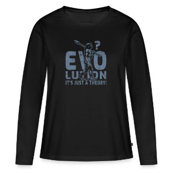 Neanderthal - Women's Premium Organic Long Sleeve Shirt - black - Front - Julia (174cm)