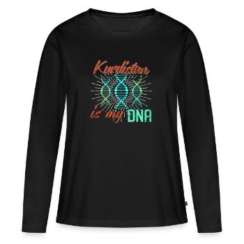 Idée cadeau maison au Kurdistan - T-shirt manches longues Premium bio Femme - noir - Devant - Julia (174cm)