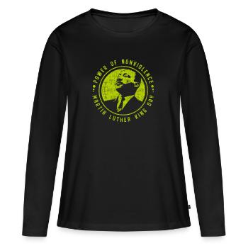 Journée Martin Luther King - T-shirt manches longues Premium bio Femme - noir - Devant - Julia (174cm)