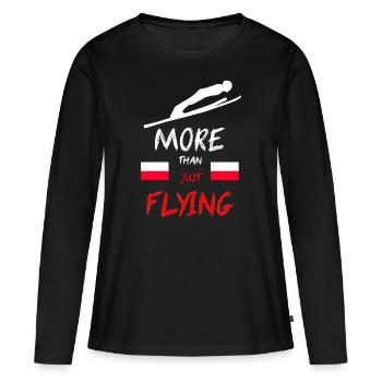 Skispringen Skifliegen geburtstag Geschenk Spruch - Frauen Premium Bio Langarmshirt - Schwarz - Vorne - Julia (174cm)