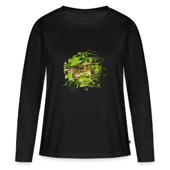Sois courageux et pas une grenouille terrifiante - T-shirt manches longues Premium bio Femme - noir - Devant - Julia (174cm)
