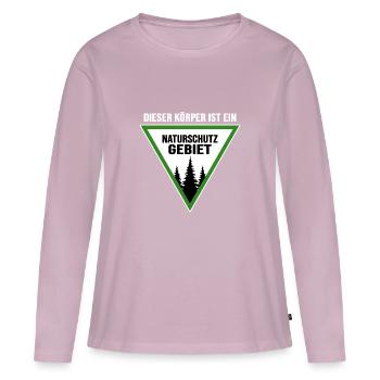 Bushcraft Nature Reserve Outdoor Wild Hiking - Women's Premium Organic Long Sleeve Shirt - dusky pink - Front - Julia (174cm)