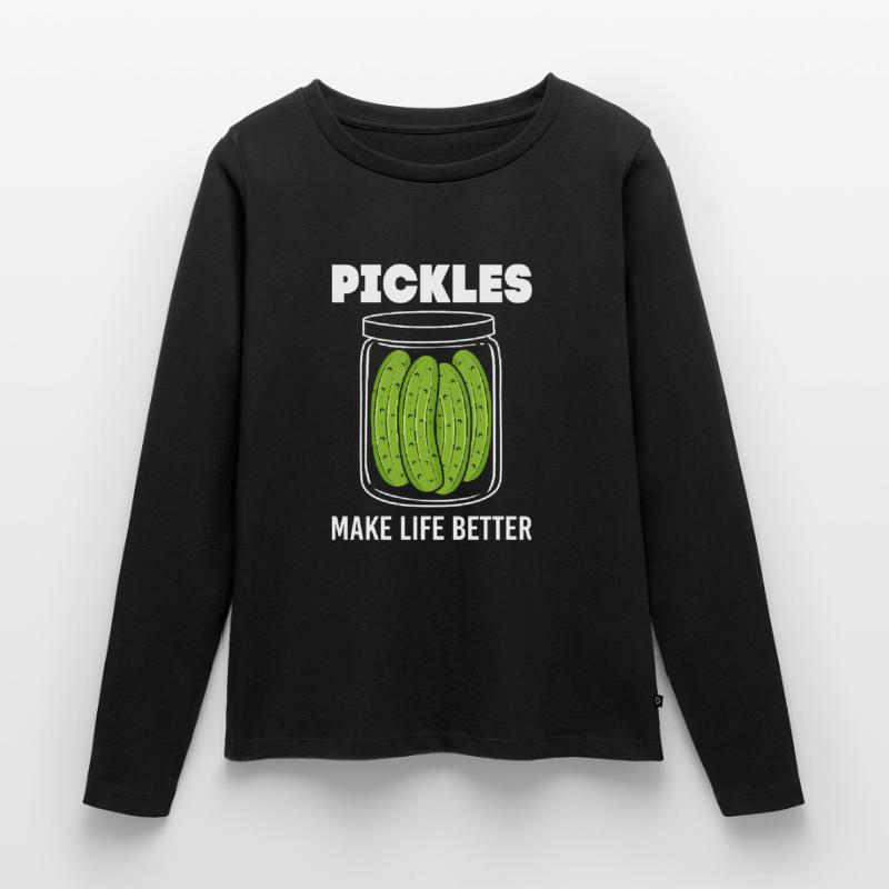 Concombre Cornichon de concombre T-shirt manches longues Premium bio Femme
