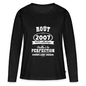 18th Birthday - August 2007 Perfection - Women's Premium Organic Long Sleeve Shirt - black - Front - Julia (174cm)