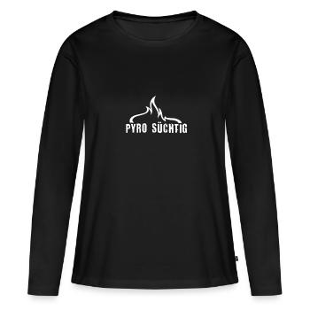 Silvester - Frauen Premium Bio Langarmshirt - Schwarz - Vorne - Julia (174cm)