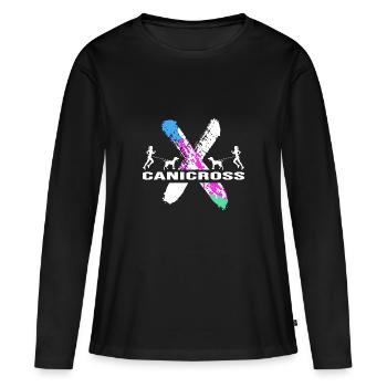 canicross dog sport dog training running with dog - Women's Premium Organic Long Sleeve Shirt - black - Front - Julia (174cm)