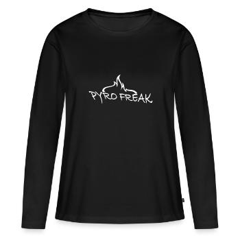 Silvester - Frauen Premium Bio Langarmshirt - Schwarz - Vorne - Julia (174cm)