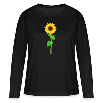 Tournesol tournesol graines de tournesol - T-shirt manches longues Premium bio Femme - noir - Devant - Julia (174cm)