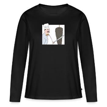 cuisine orientale, kebab, kabob, kebab et kebab - T-shirt manches longues Premium bio Femme - noir - Devant - Julia (174cm)