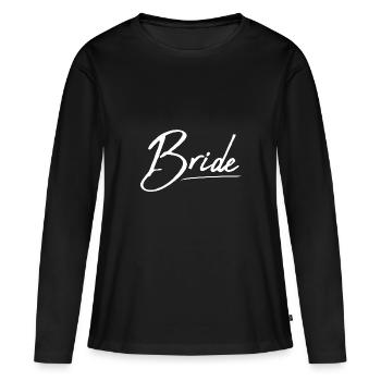 Bride Bachelorette Party Bride - blanc - T-shirt manches longues Premium bio Femme - noir - Devant - Julia (174cm)