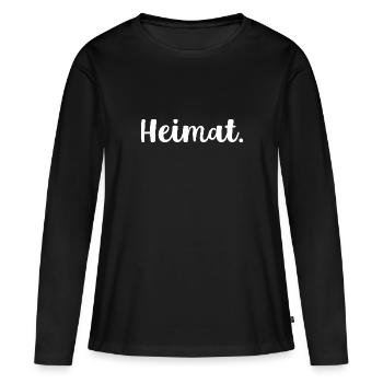 Heimat - Frauen Premium Bio Langarmshirt - Schwarz - Vorne - Julia (174cm)