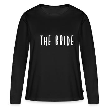Bride Braut Junggesellenabschied - weiß - Frauen Premium Bio Langarmshirt - Schwarz - Vorne - Julia (174cm)