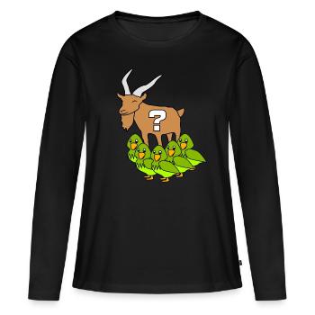 Bock auf Vögeln - Frauen Premium Bio Langarmshirt - Schwarz - Vorne - Julia (174cm)
