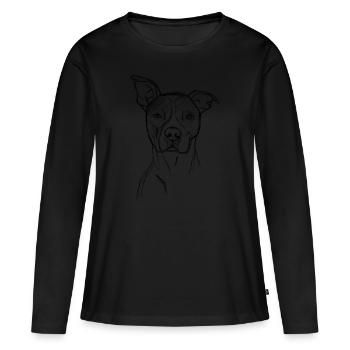 Doggy Dog - T-shirt manches longues Premium bio Femme - noir - Devant - Julia (174cm)