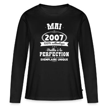 18th Birthday - May 2007 Perfection - Women's Premium Organic Long Sleeve Shirt - black - Front - Julia (174cm)