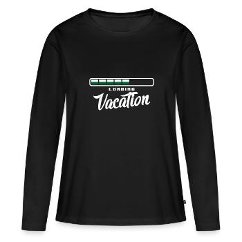 Drapeau de Saxe Drapeau saxon Ossi Holiday SN - T-shirt manches longues Premium bio Femme - noir - Devant - Julia (174cm)