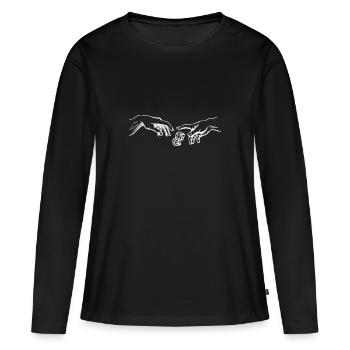 Dés La création d’Adams Dice Player - T-shirt manches longues Premium bio Femme - noir - Devant - Julia (174cm)