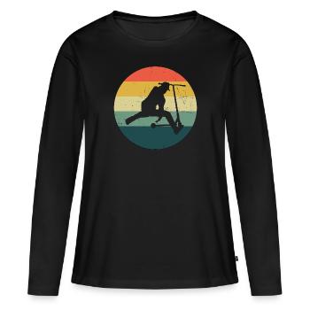 Scooter Scooter Stunt Stunt Scooter Stunt Roller - T-shirt manches longues Premium bio Femme - noir - Devant - Julia (174cm)