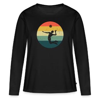 Beach Volley Volley Féminin Volley-ball - T-shirt manches longues Premium bio Femme - noir - Devant - Julia (174cm)