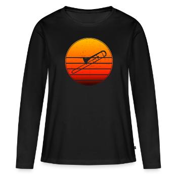 Brass Instrument Gentlemen Trombonists Brass Band - Women's Premium Organic Long Sleeve Shirt - black - Front - Julia (174cm)