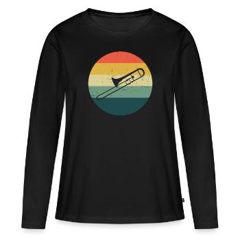 Trombonist Brass Band Men Women Brass Brass - Women's Premium Organic Long Sleeve Shirt - black - Front - Julia (174cm)