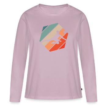 Volleyballspielen Volleyballspieler Volley - Frauen Premium Bio Langarmshirt - Altrosa - Vorne - Julia (174cm)