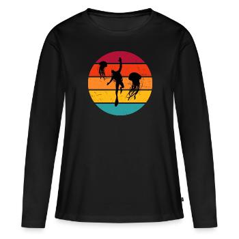 Diver Diver Hommes Scuba Diver Plongée Libre - T-shirt manches longues Premium bio Femme - noir - Devant - Julia (174cm)