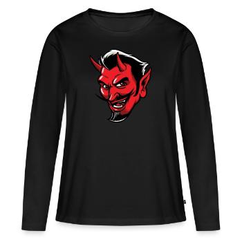 Diables - T-shirt manches longues Premium bio Femme - noir - Devant - Julia (174cm)