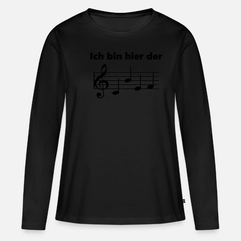 Ich bin hier der Chef - Frauen Premium Bio Langarmshirt - Schwarz