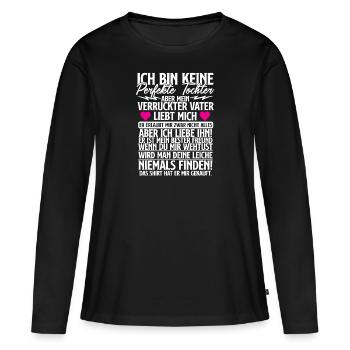 perfekte Tocher Vater Liebe bester Freund - Frauen Premium Bio Langarmshirt - Schwarz - Vorne - Julia (174cm)