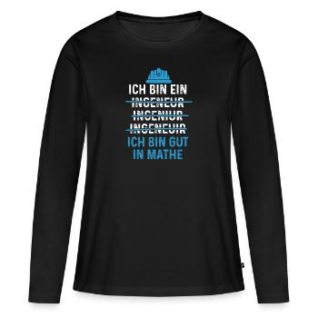 Ingenieur - Frauen Premium Bio Langarmshirt - Schwarz - Vorne - Julia (174cm)