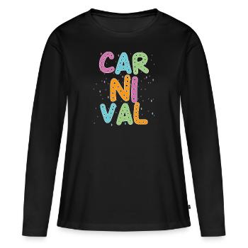 Fasching - Frauen Premium Bio Langarmshirt - Schwarz - Vorne - Julia (174cm)