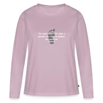 Inspiring quote by Dalinar - Women's Premium Organic Long Sleeve Shirt - dusky pink - Front - Julia (174cm)