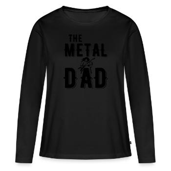 The Metal Dad - Heavy Metal Guitare Hard Rock - T-shirt manches longues Premium bio Femme - noir - Devant - Julia (174cm)