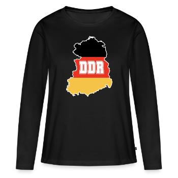 Bloc de l’Est RDA - T-shirt manches longues Premium bio Femme - noir - Devant - Julia (174cm)
