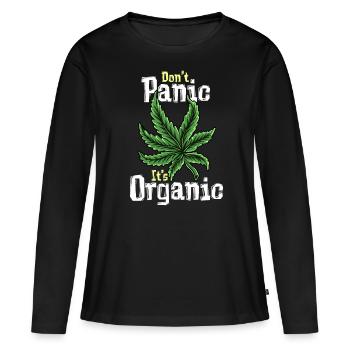 Cannabis - Women's Premium Organic Long Sleeve Shirt - black - Front - Julia (174cm)