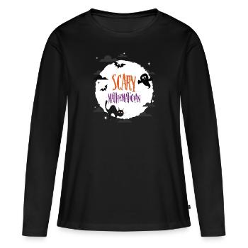 Mathématicien effrayant - T-shirt manches longues Premium bio Femme - noir - Devant - Julia (174cm)