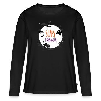 Scary Fishmonger - Women's Premium Organic Long Sleeve Shirt - black - Front - Julia (174cm)