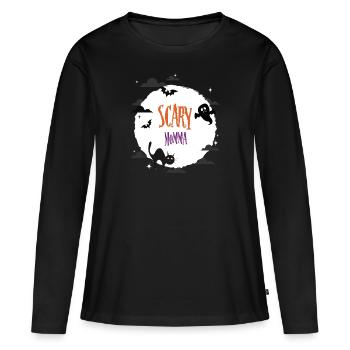 Scary Momma - Women's Premium Organic Long Sleeve Shirt - black - Front - Julia (174cm)