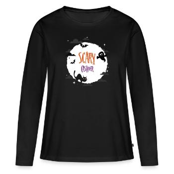 Scary Cashier - Women's Premium Organic Long Sleeve Shirt - black - Front - Julia (174cm)